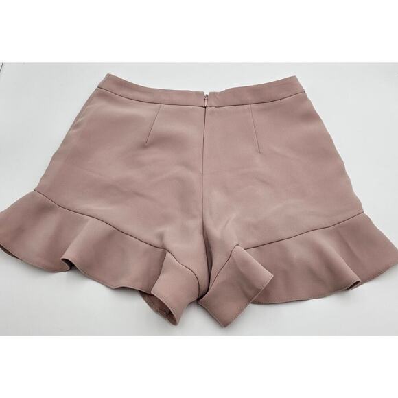 Topshop Women's Size 6 Mauve Pink Frill Hem Ruffled High Waist Shorts - Picture 9 of 9